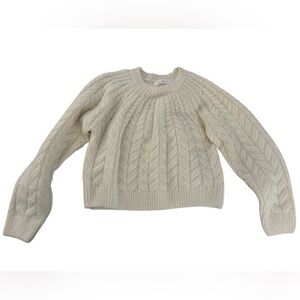 All in Favor Cream Cable Knit Sweater